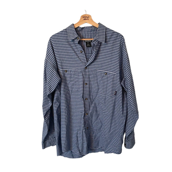 Patagonia Buffalo Check Plaid Button Down in Blue Men's Size Large